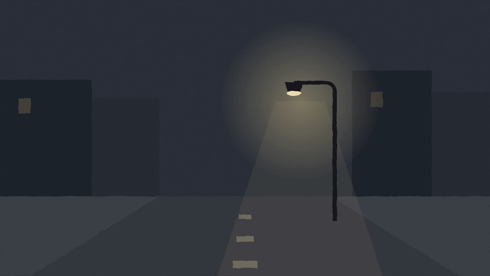 Empty street under streetlight - illustration, Jake Team LLC