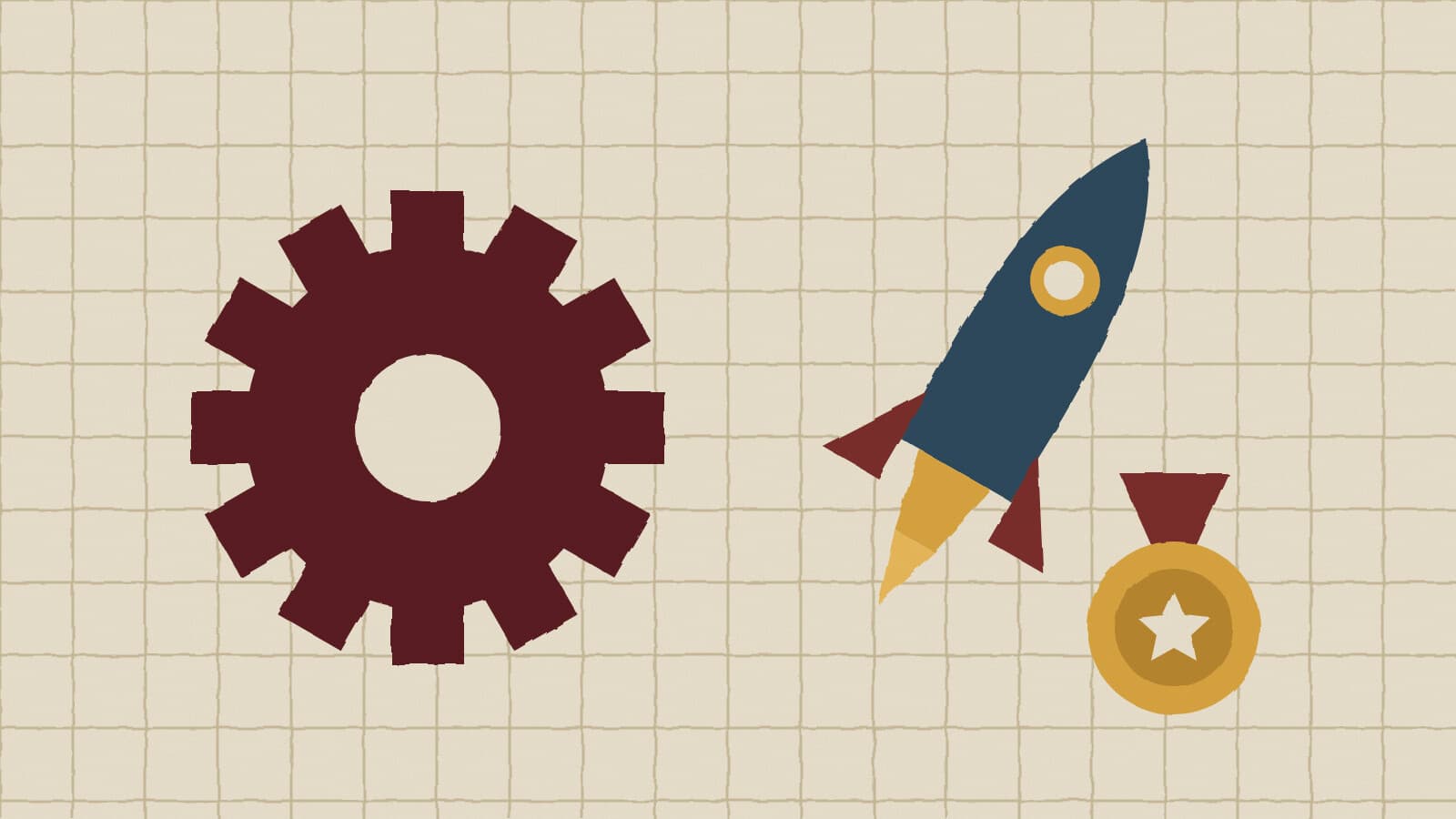 Engineering gear and medal - illustration, Jake Team LLC