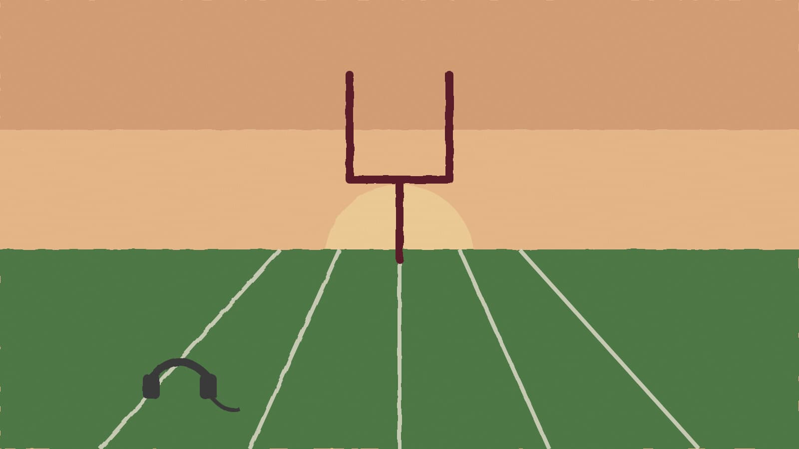 Football field at dusk - illustration, Jake Team LLC