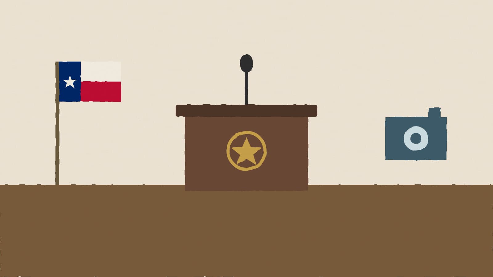 Campaign stop podium - illustration, Jake Team LLC