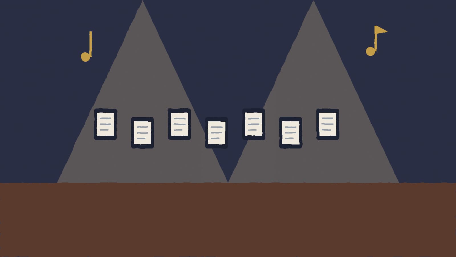 Choir music folders on stage - illustration, Jake Team LLC