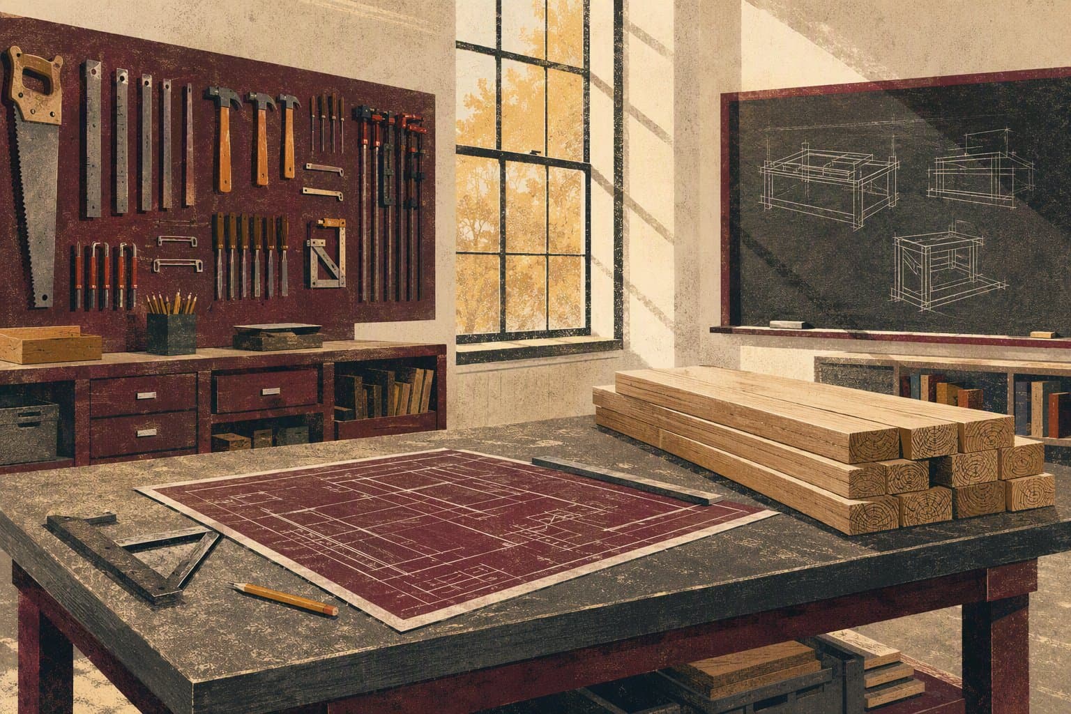 construction education - illustration, Jake Team LLC