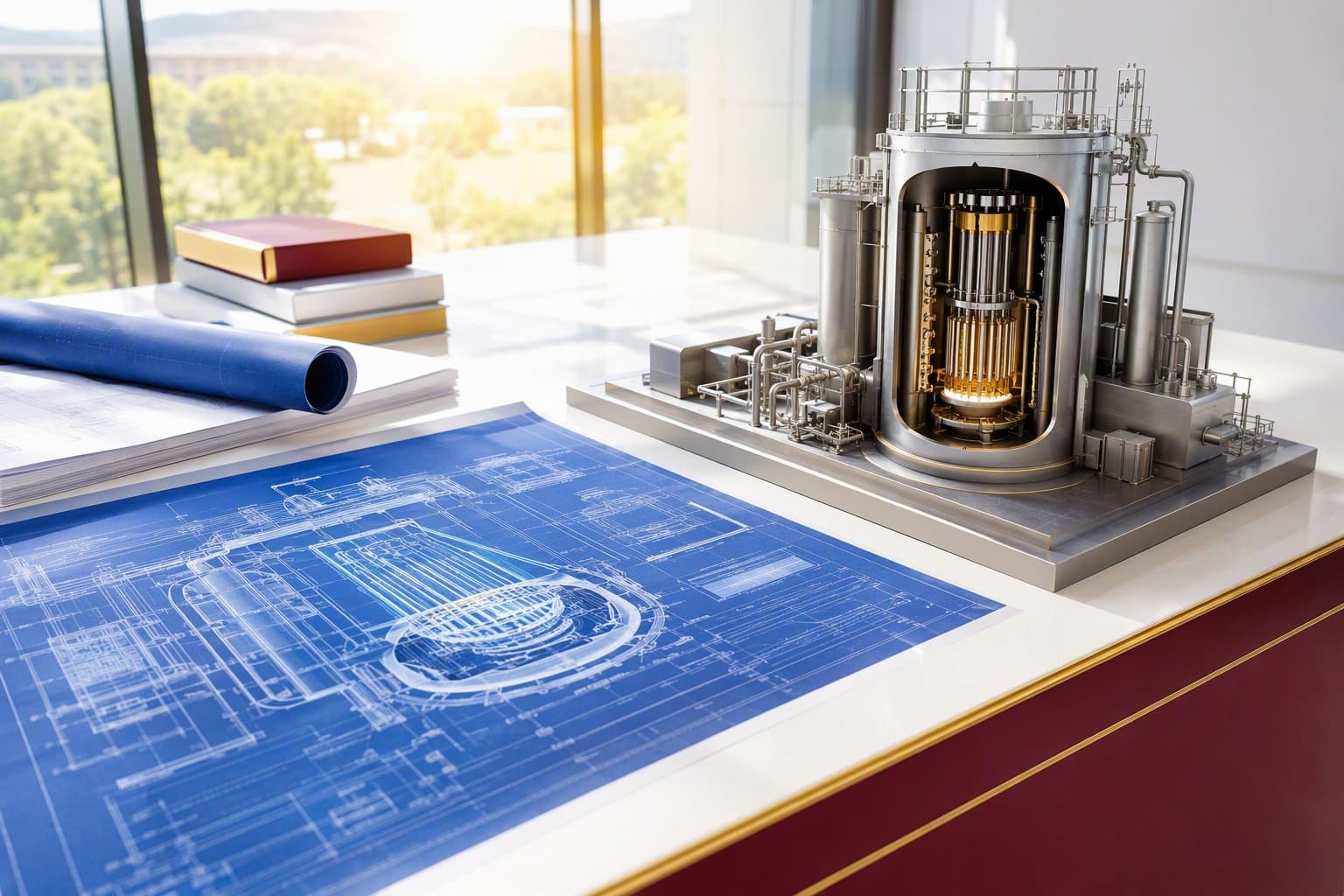 Nuclear Safety Blueprint - illustration, Jake Team LLC