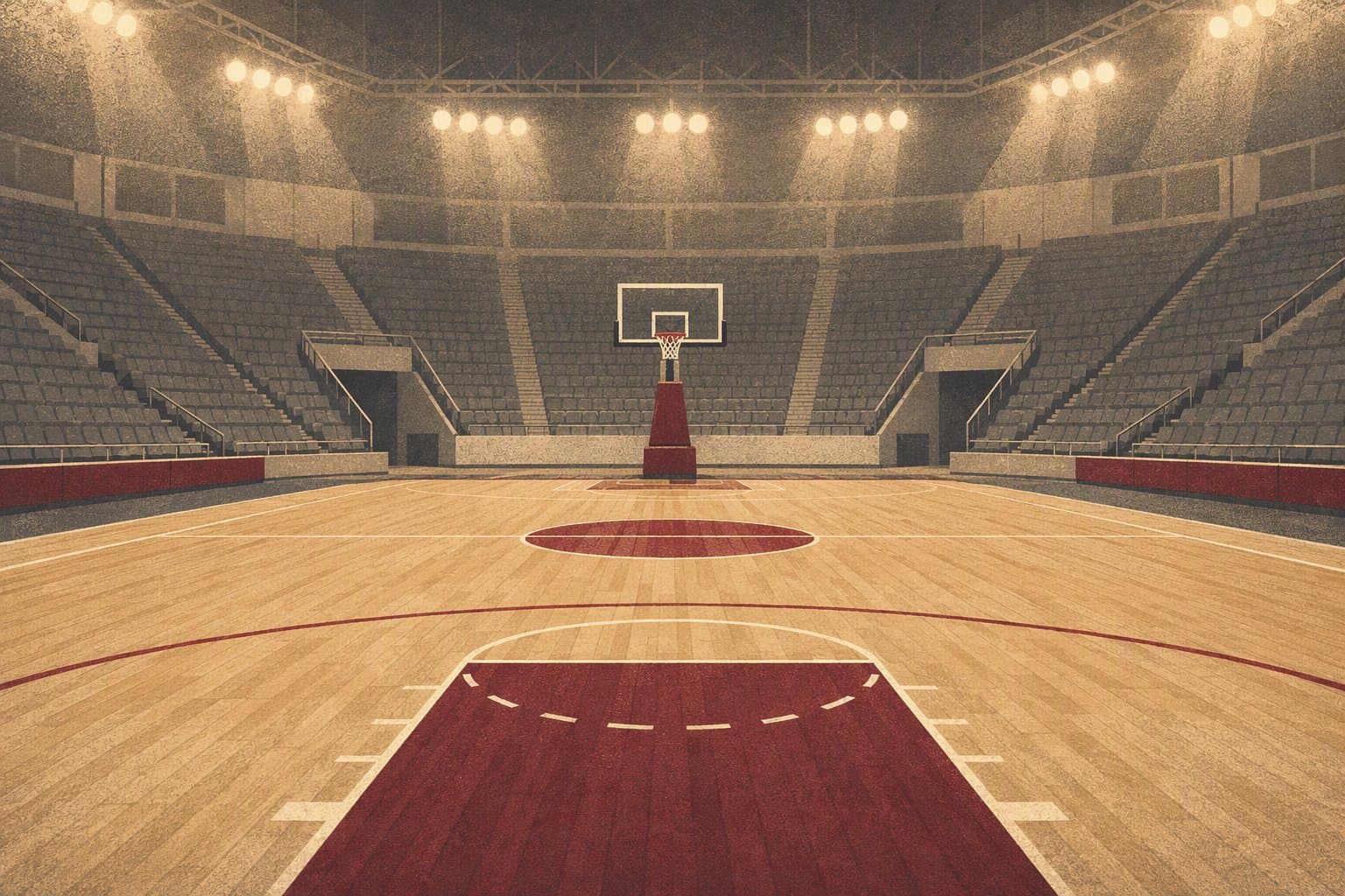 Empty basketball court - illustration, Jake Team LLC