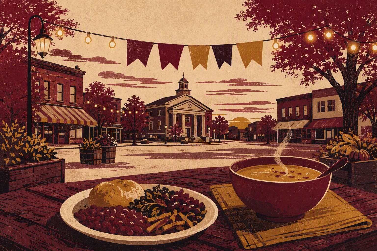 community dining - illustration, Jake Team LLC