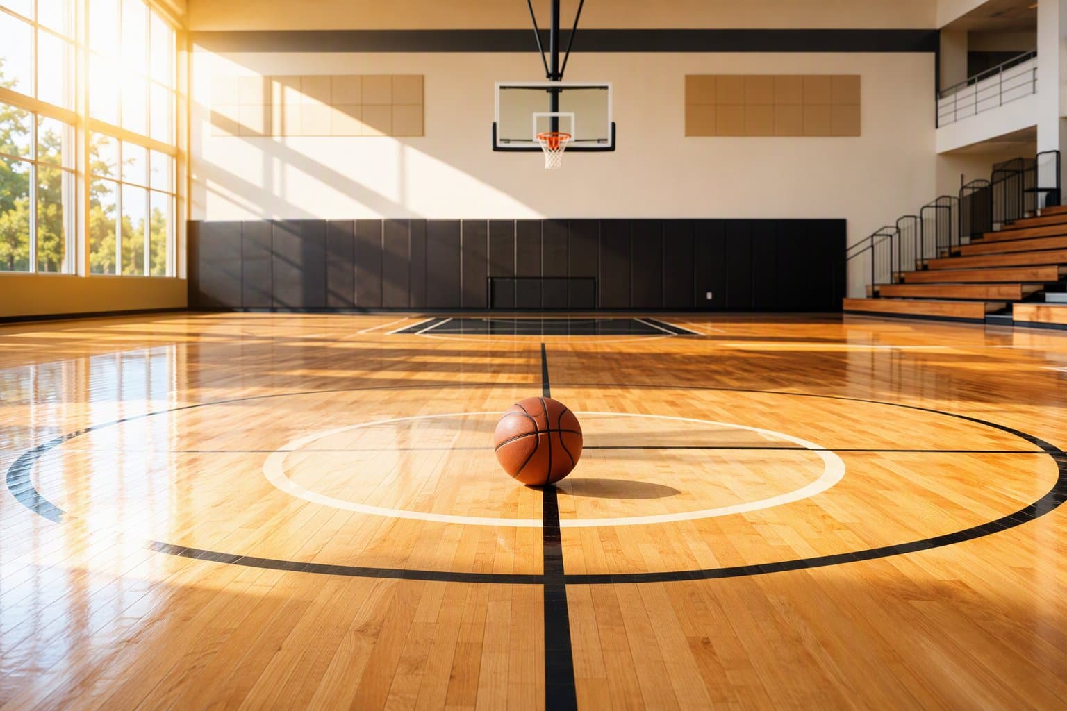 Empty basketball court - illustration, Jake Team LLC