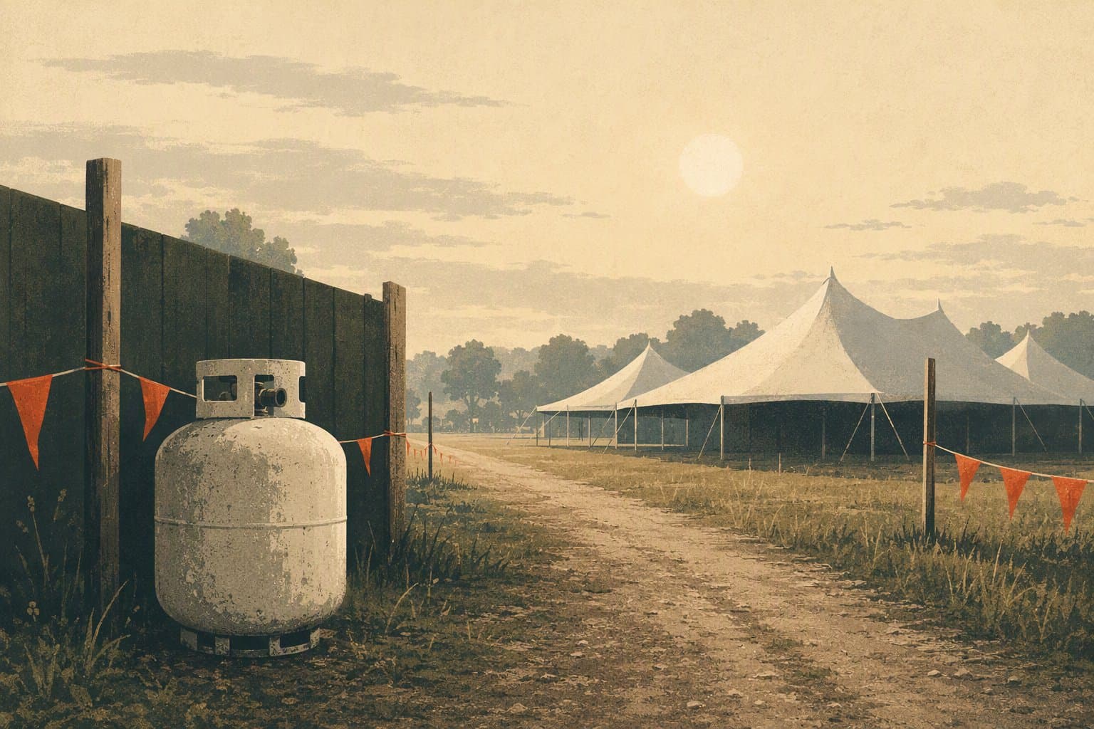 Propane leak at festival - illustration, Jake Team LLC