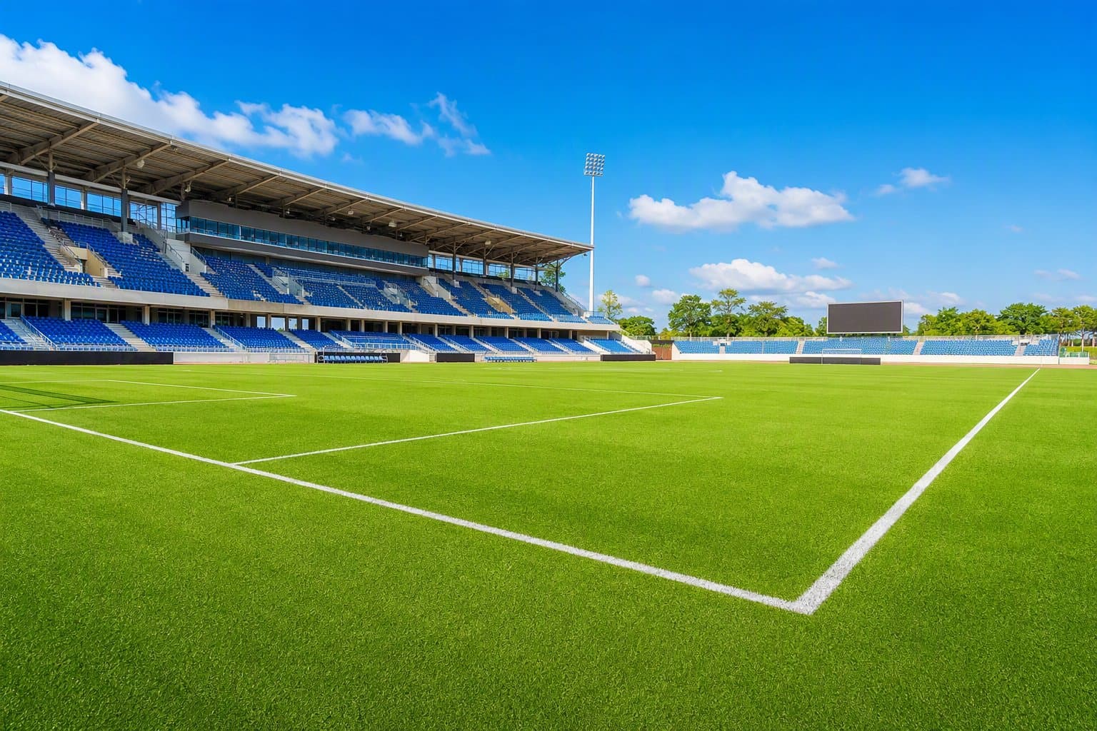 Empty Soccer Stadium - illustration, Jake Team LLC