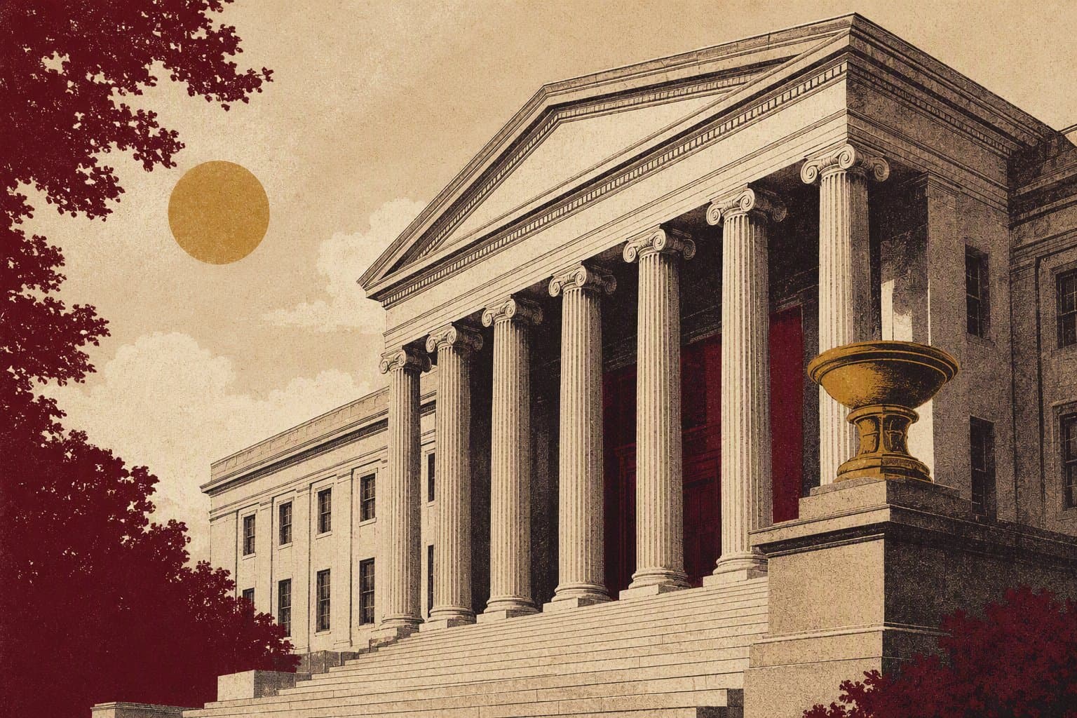 calm courthouse - illustration, Jake Team LLC