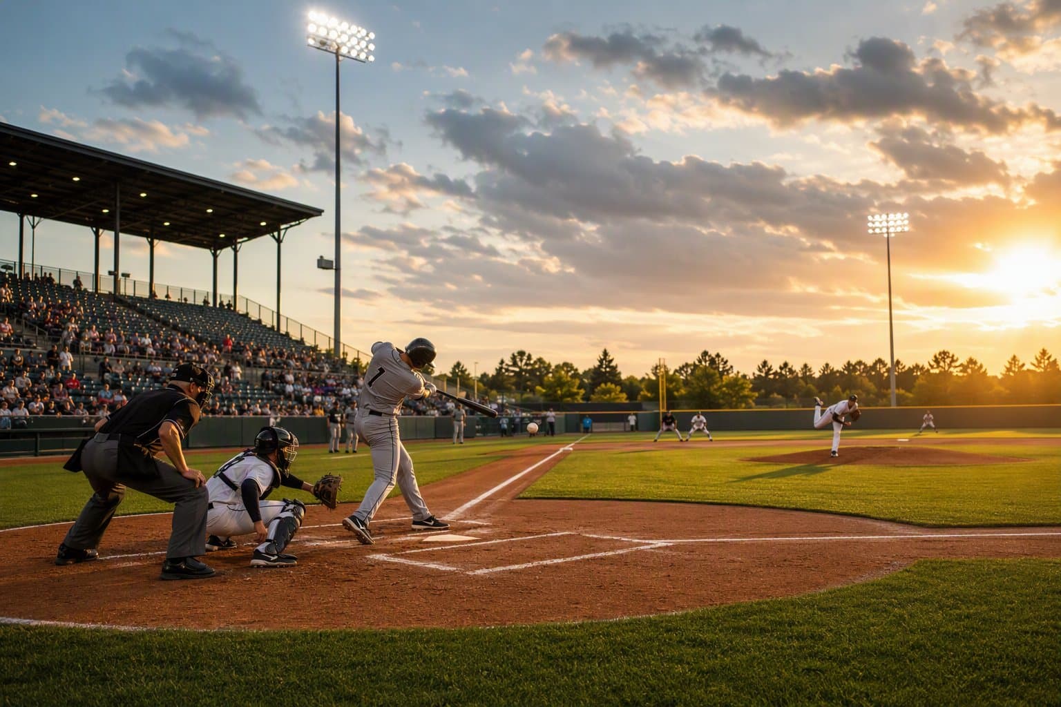professional baseball game - illustration, Jake Team LLC