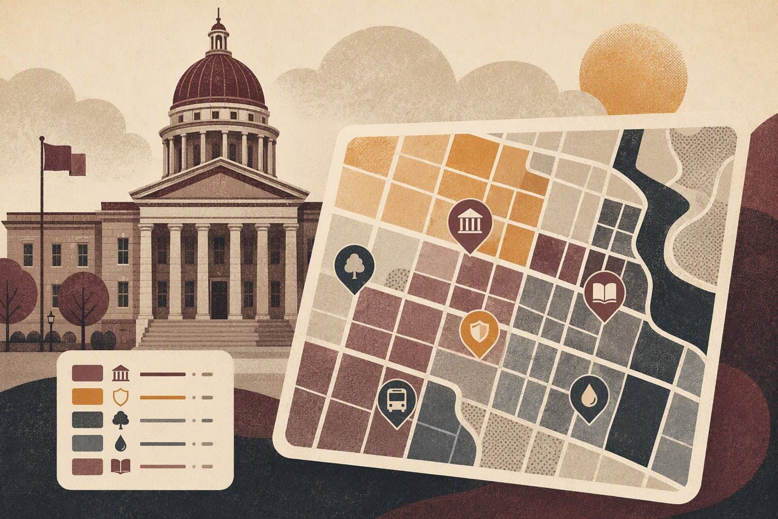 Civic Mapping Access - illustration, Jake Team LLC