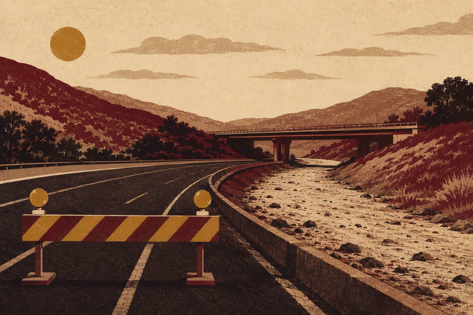 Highway Incident - illustration, Jake Team LLC