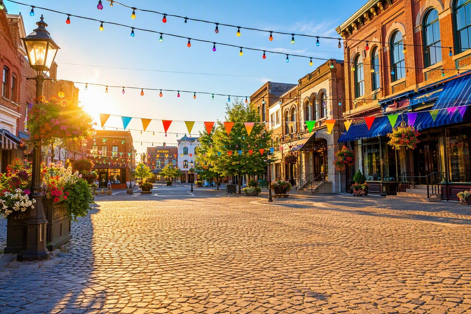 Festival town square - illustration, Jake Team LLC
