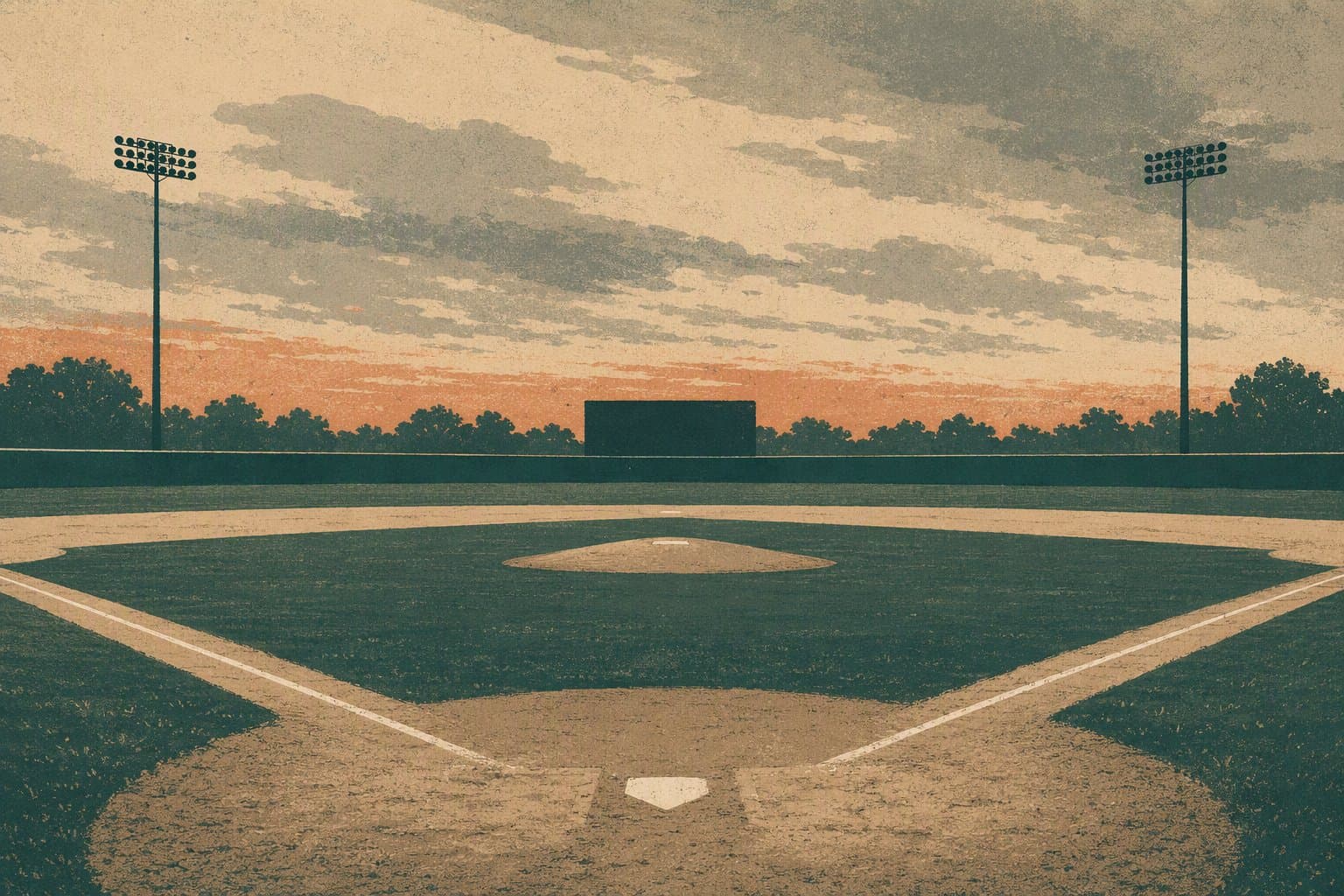 empty baseball field - illustration, Jake Team LLC