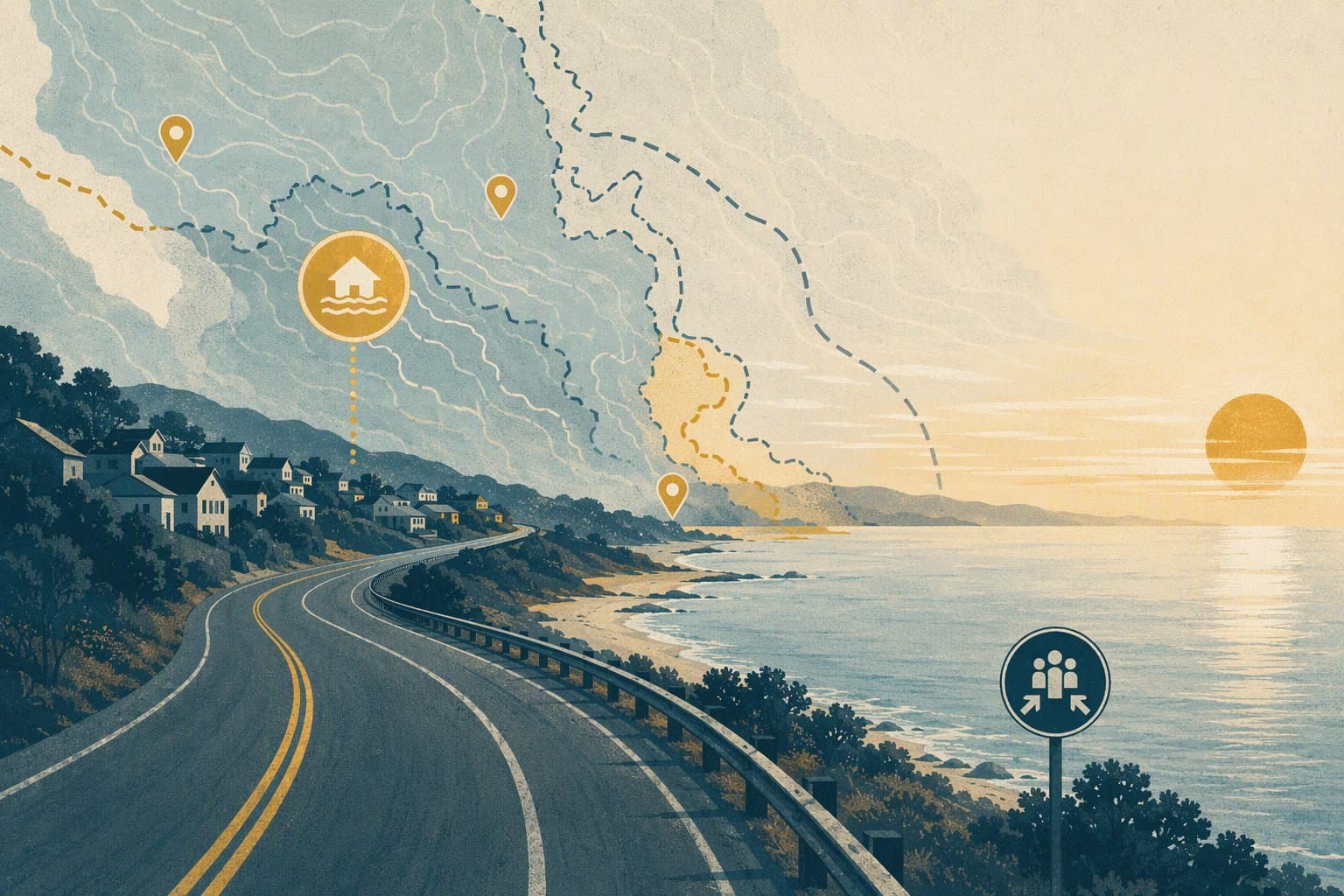 Coastal Safety Planning - illustration, Jake Team LLC