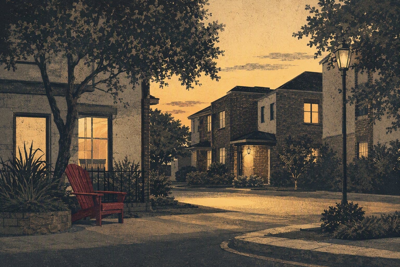 Northgate quiet street - illustration, Jake Team LLC