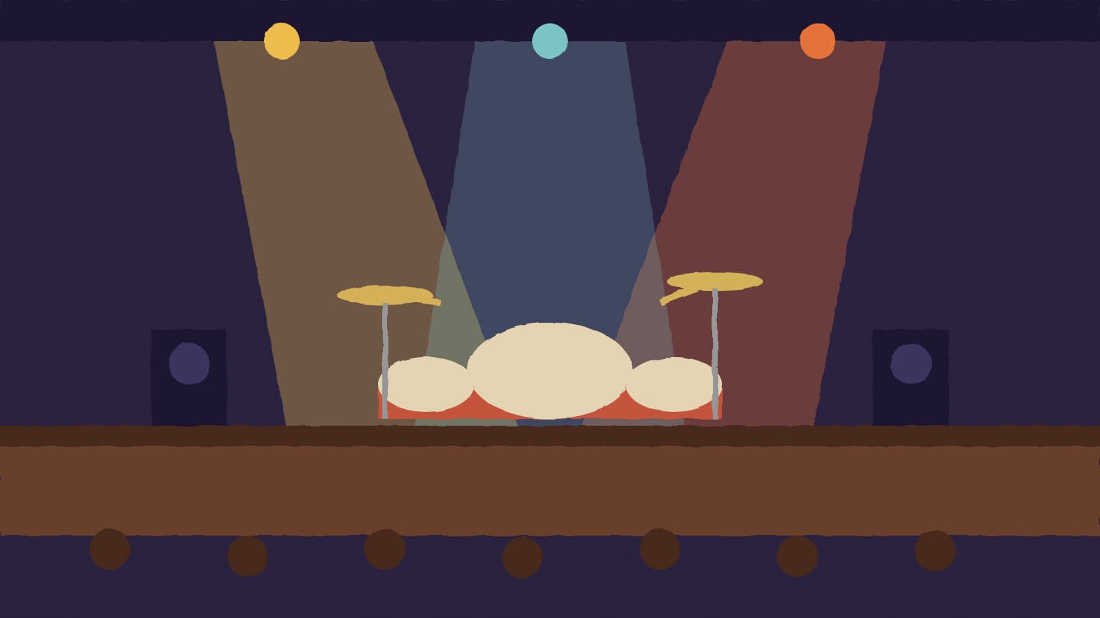Rock stage under lights - illustration, Jake Team LLC