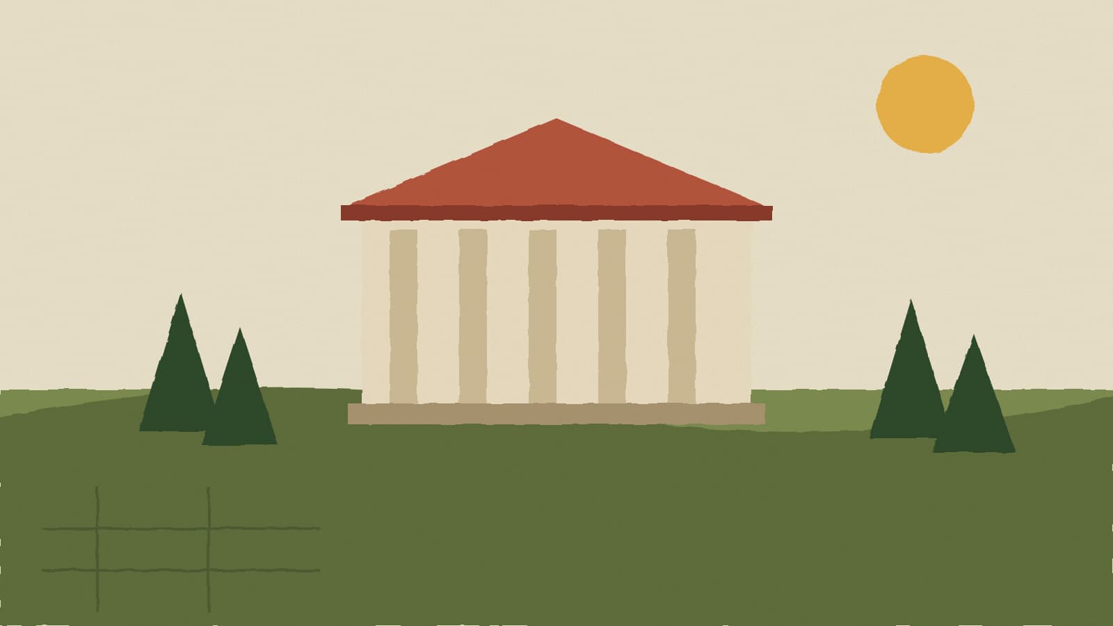 County courthouse and growth map - illustration, Jake Team LLC