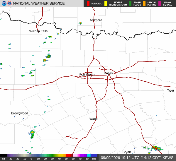 National Weather Service radar for North Texas (KFWS)