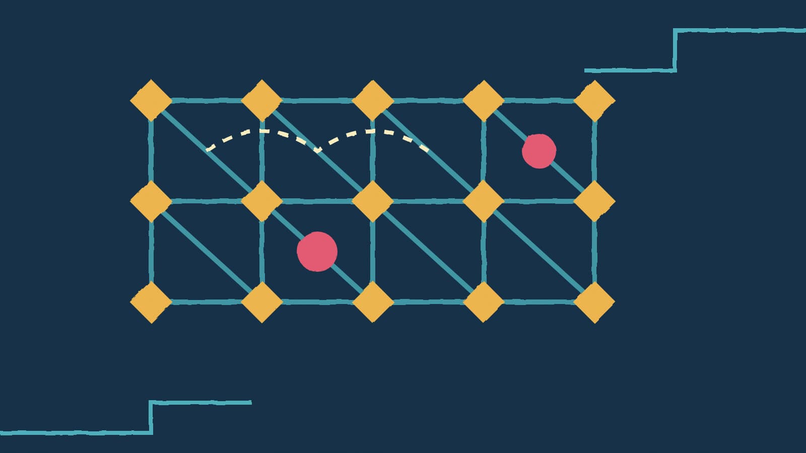 Molecular lattice and circuits - illustration, Jake Team LLC