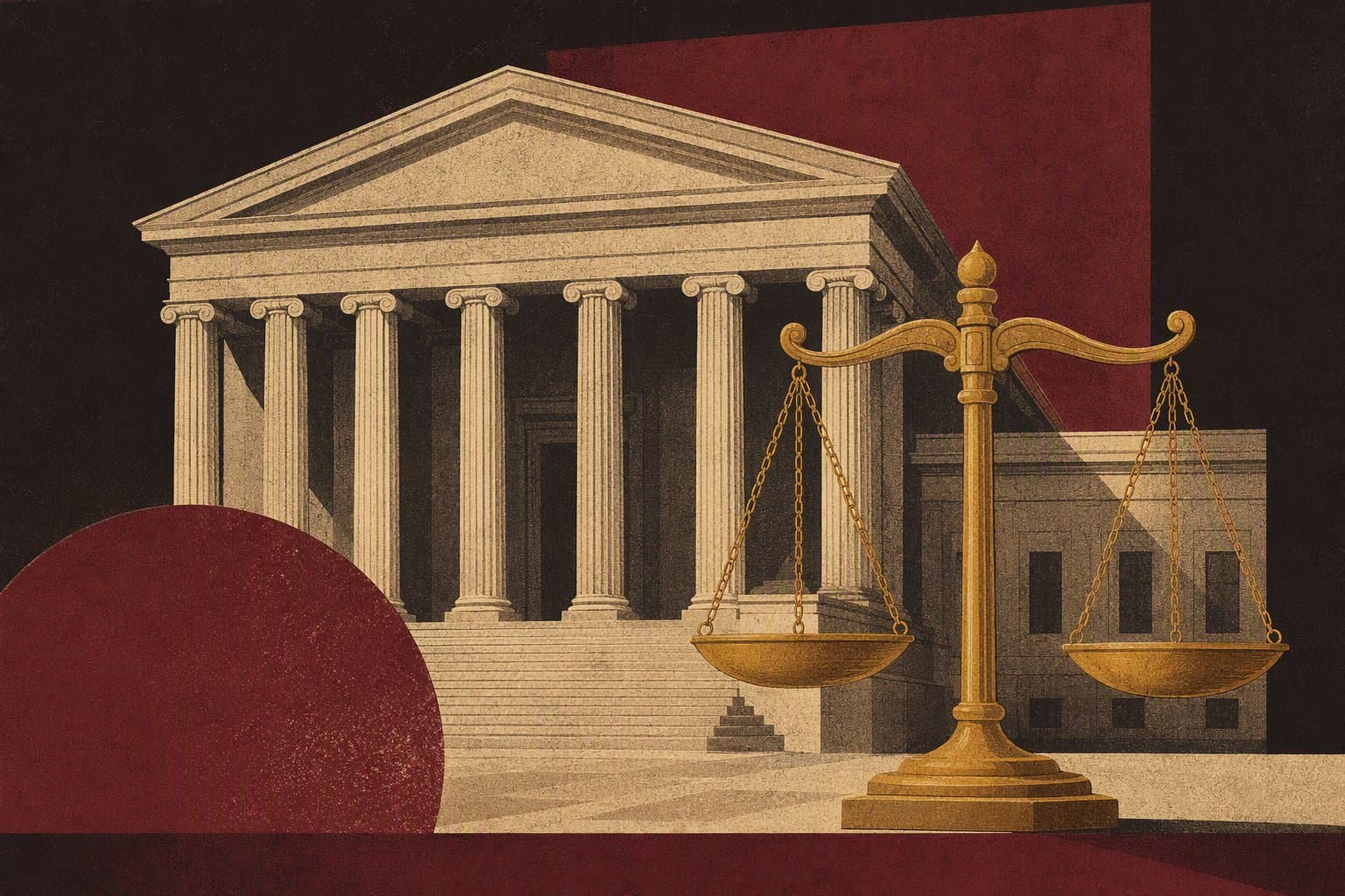Courthouse Scales - illustration, Jake Team LLC