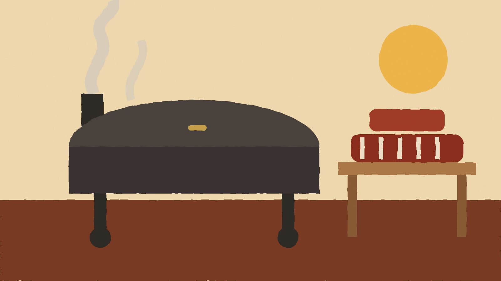 Smoker and rib racks - illustration, Jake Team LLC